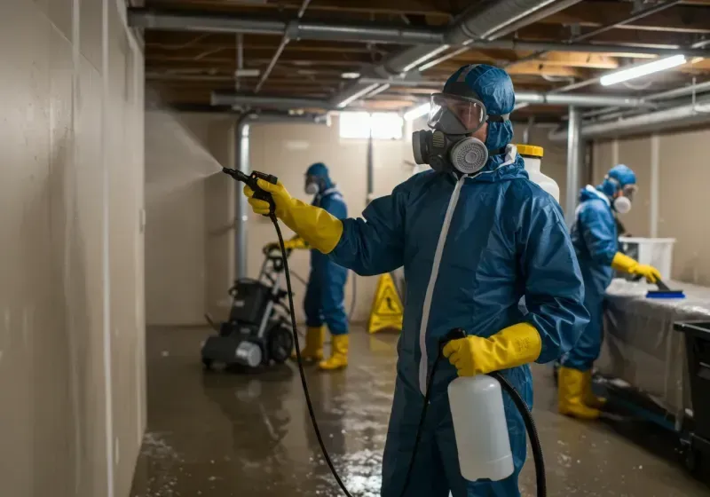 Basement Sanitization and Antimicrobial Treatment process in Waskom, TX